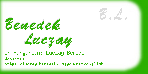 benedek luczay business card